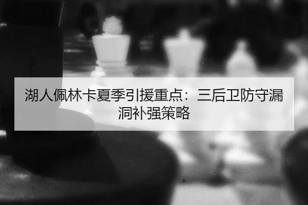 湖人佩林卡夏季引援重点：三后卫防守漏洞补强策略